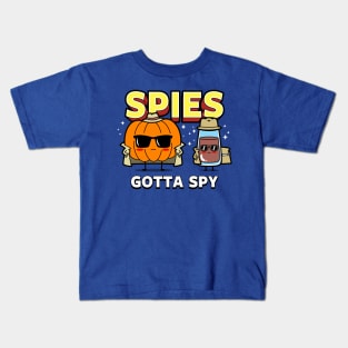 Funny Pumpkin Spice Cute Kawaii Spies Cartoon Funny Meme Kids T-Shirt